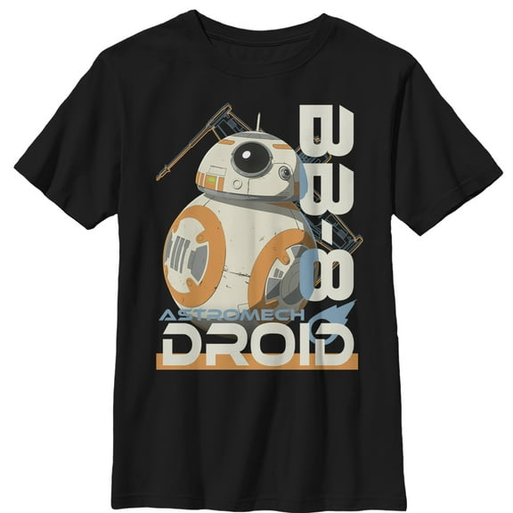 Boy's Star Wars Resistance BB-8 Profile Graphic Tee Black Large