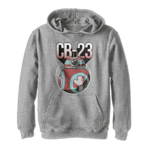Boy's Star Wars Resistance CB-23 Droid Pull Over Hoodie Athletic Heather Medium