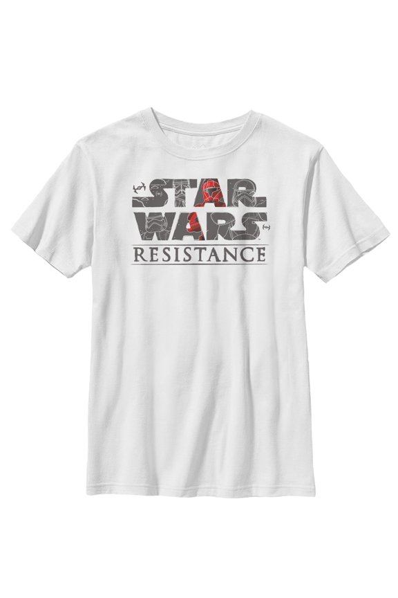 Boy's Star Wars Resistance First Order Logo Graphic Tee White Medium