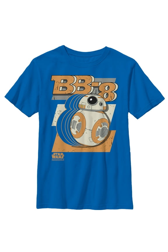 Boy's Star Wars Resistance Geometric BB-8 Graphic Tee Royal Blue X Small