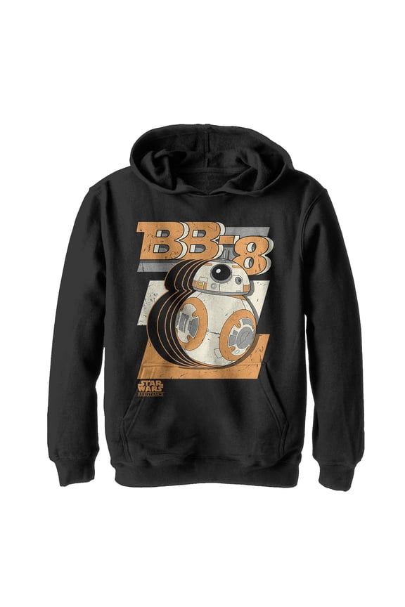 Boy's Star Wars Resistance Geometric BB-8 Pull Over Hoodie Black Medium