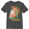 thumbnail image 1 of Boy's Star Wars Resistance Hype Fazon Helmet  Graphic Tee Charcoal Heather Medium, 1 of 4