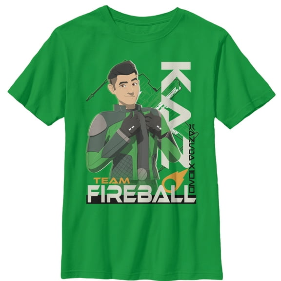 Boy's Star Wars Resistance Kaz Team Fireball Graphic Tee Kelly Green X Small