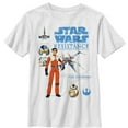 thumbnail image 1 of Boy's Star Wars Resistance Poe Profile  Graphic Tee White Small, 1 of 4