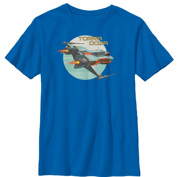 Boy's Star Wars Resistance Torra Doza Flight Graphic Tee Royal Blue X Large