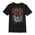 thumbnail image 1 of Boy's Star Wars Retro Explosion  Graphic Tee Black Large, 1 of 4