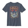 thumbnail image 1 of Boy's Star Wars Retro Explosion  Graphic Tee Navy Blue Heather Medium, 1 of 2