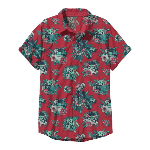 Star Wars Retro Prints Boys' Button Down Shirt - Short Sleeve,