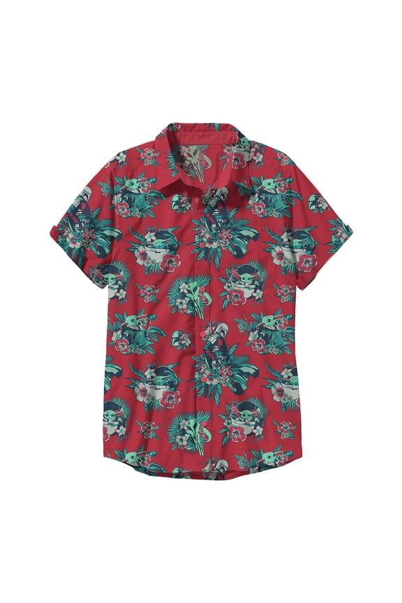 Retro Prints Boys' Button Down Shirt - Short Sleeve,