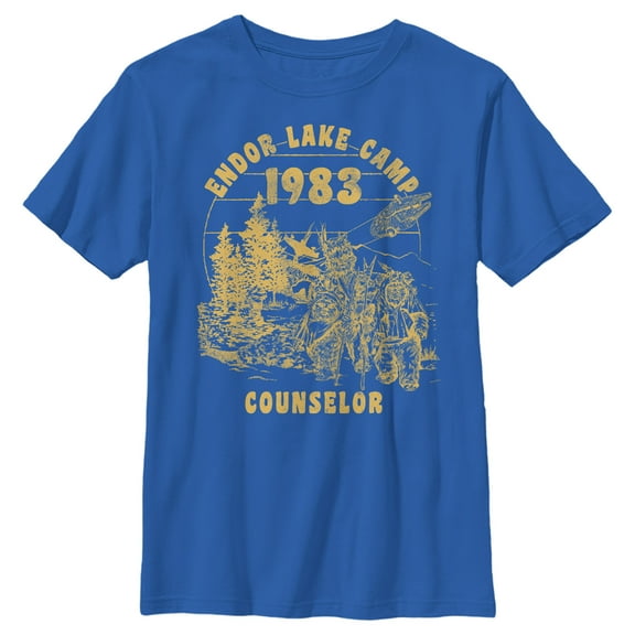 Boy's Star Wars: Return of the Jedi Endor Lake Camp Counselor  Graphic Tee Royal Blue X Large