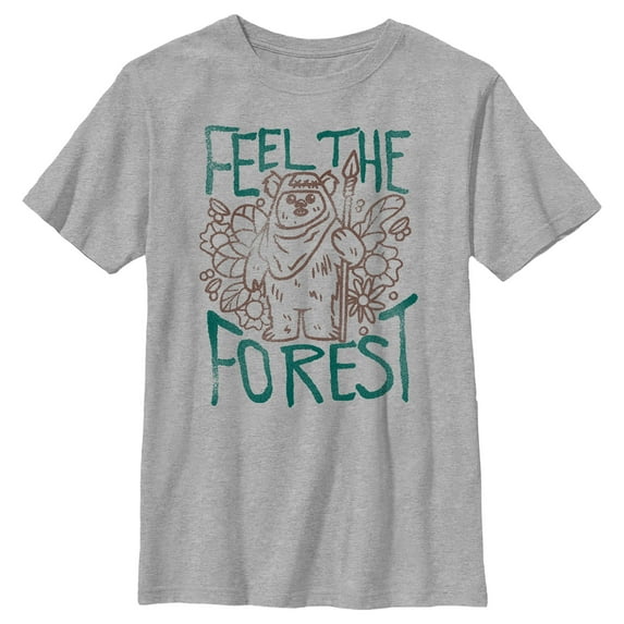 Boy's Star Wars: Return of the Jedi Feel the Forest Graphic Tee Athletic Heather Medium