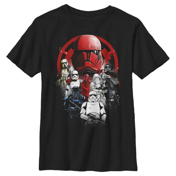 Boy's Star Wars Stormtrooper Group Graphic Tee Black Medium