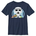 thumbnail image 1 of Boy's Star Wars Stormtroopers Are Ready To Hunt Eggs On Easter  Graphic Tee Navy Blue X Large, 1 of 4