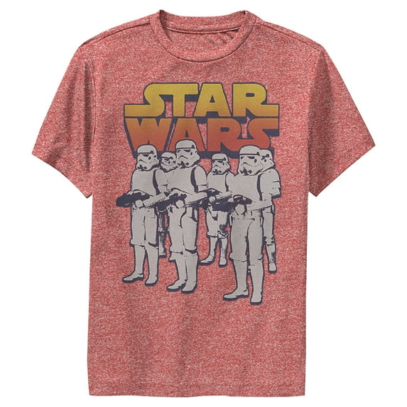 Boy's Star Wars Stormtroopers March Shadow Performance Graphic Tee Red Heather Large