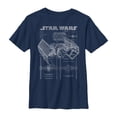 thumbnail image 1 of Boy's Star Wars TIE Fighterprint Graphic Tee Navy Blue Small, 1 of 3