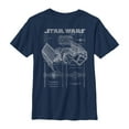 thumbnail image 1 of Boy's Star Wars TIE Fighterprint Graphic Tee Navy Blue X Small, 1 of 3