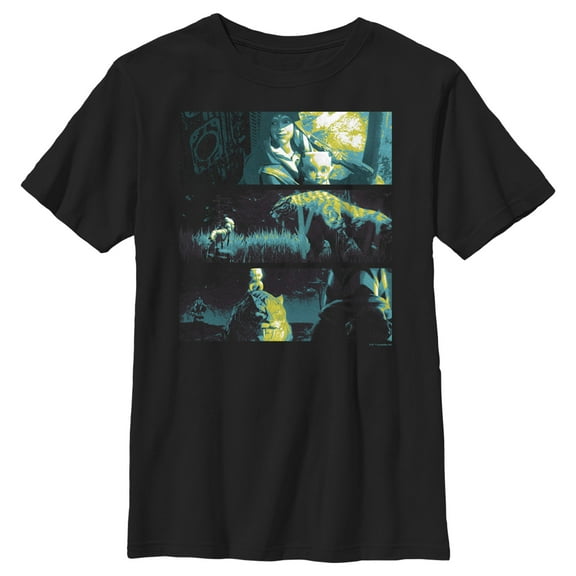 Boy's Star Wars: Tales of the Jedi Sabretooth Scenes  Graphic Tee Black X Large