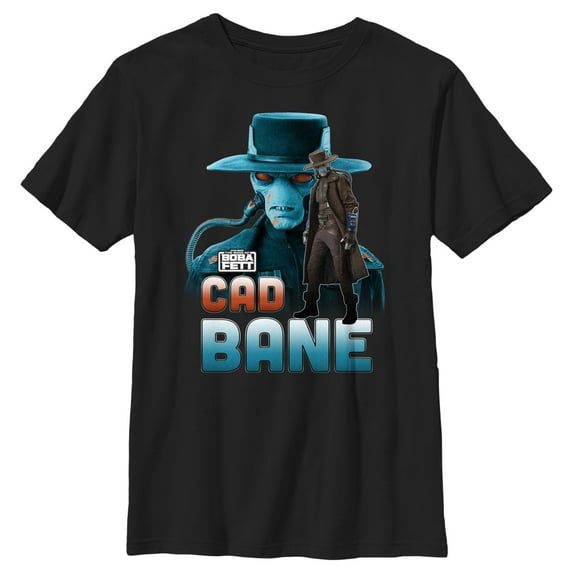 Boy's Star Wars: The Book of Boba Fett Cad Bane Mercenary and Bounty Hunter Graphic Tee Black X Small