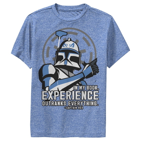 Boy's Star Wars: The Clone Wars Captain Rex Experience Performance Graphic Tee Royal Blue Heather X Large