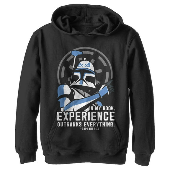 Boy's Star Wars: The Clone Wars Captain Rex Experience  Pull Over Hoodie Black Medium