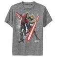 thumbnail image 1 of Boy's Star Wars: The Clone Wars Darth Maul & Savage Opress  Performance Graphic Tee Charcoal Heather Large, 1 of 3
