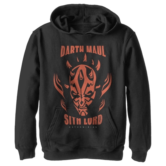 Boy's Star Wars: The Clone Wars Darth Maul Sith Lord Pull Over Hoodie Black Large