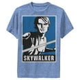 thumbnail image 1 of Boy's Star Wars: The Clone Wars Luke Skywalker Poster  Performance Graphic Tee Royal Blue Heather Medium, 1 of 4