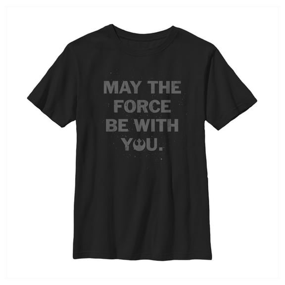 Boy's Star Wars The Force is With You Graphic Tee Black Medium