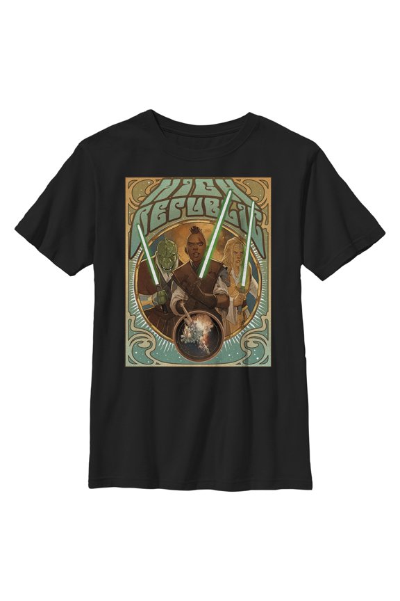 Boy's Star Wars The High Republic Jedi There Is No Fear Team Graphic Tee Black Large