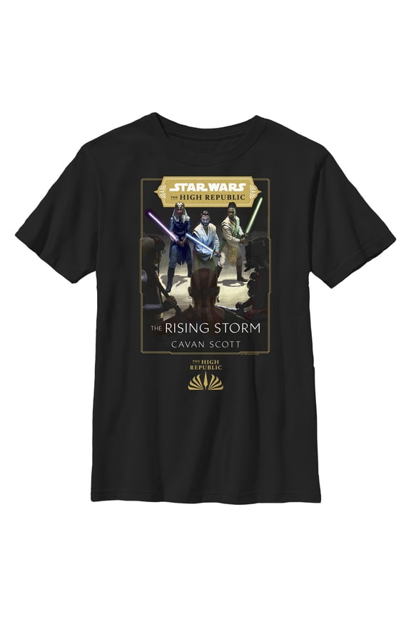 Boy's Star Wars The High Republic The Rising Storm Cover Graphic Tee Black Medium