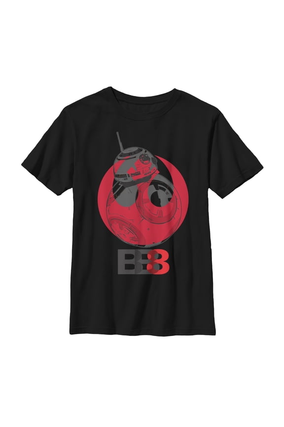 Boy's Star Wars The Last Jedi BB-8 Rebel Emblem Graphic Tee Black Large