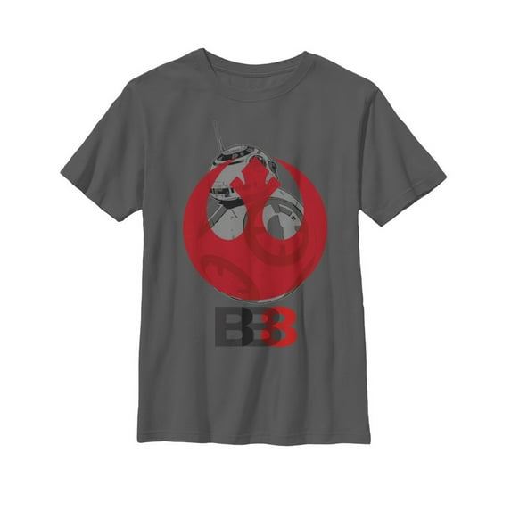 Boy's Star Wars The Last Jedi BB-8 Rebel Emblem Graphic Tee Charcoal Large