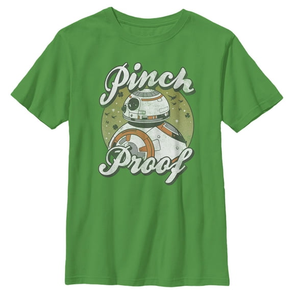 Boy's Star Wars The Last Jedi BB-8 St. Patrick's Day Pinch Proof Graphic Tee Kelly Green Medium