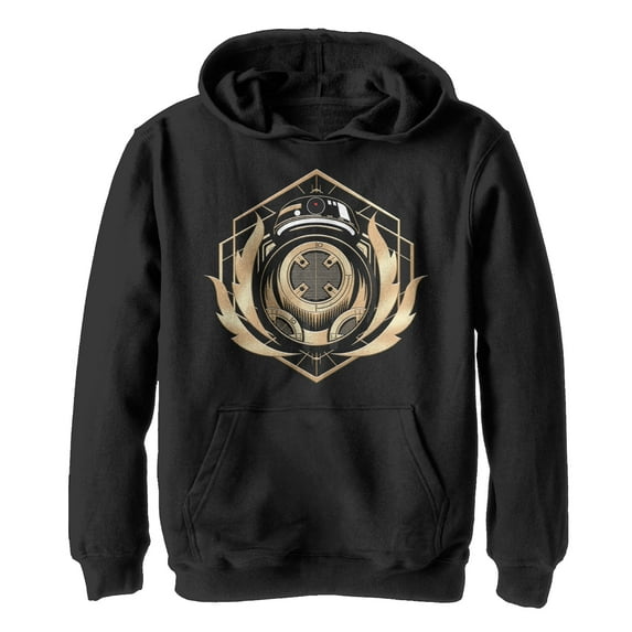 Boy's Star Wars The Last Jedi BB-9E Flames Pull Over Hoodie Black X Large