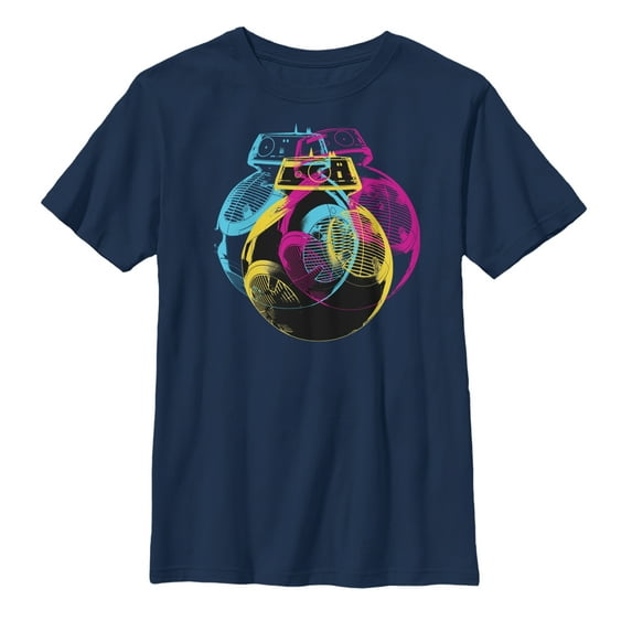 Boy's Star Wars The Last Jedi BB-9E Retro Pop Graphic Tee Navy Blue X Large