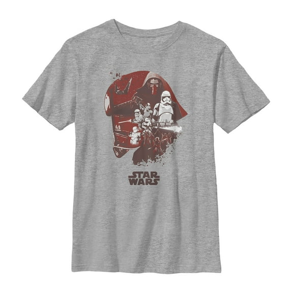 Boy's Star Wars The Last Jedi Captain Phasma Helmet  Graphic Tee Athletic Heather Medium