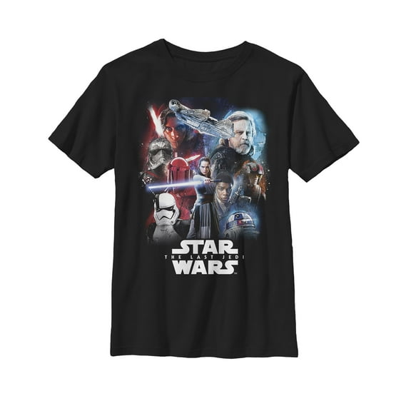Boy's Star Wars The Last Jedi Force  Graphic Tee Black Small