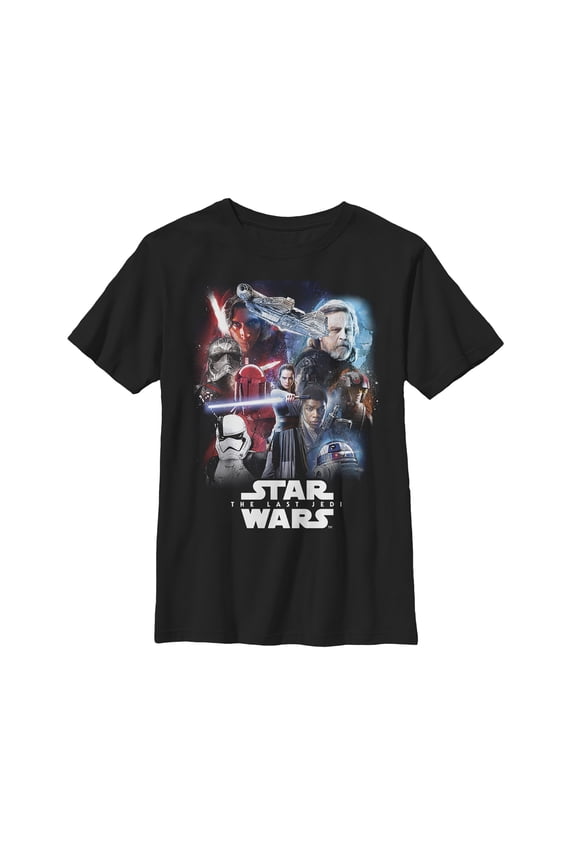 Boy's Star Wars The Last Jedi Force  Graphic Tee Black Small