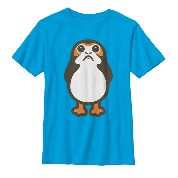 Boy's Star Wars The Last Jedi Porg Cartoon Graphic Tee Turquoise Medium