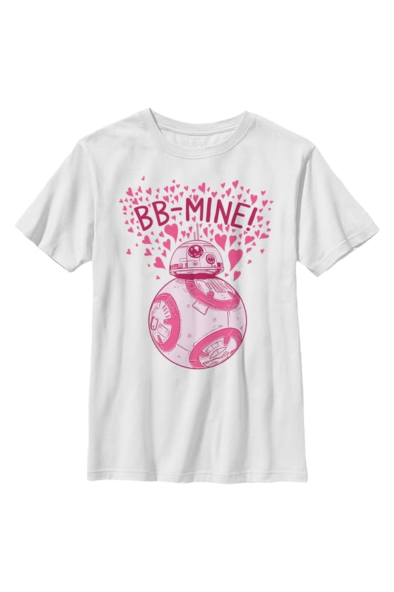 Boy's Star Wars The Last Jedi Valentine's Day BB-Mine Graphic Tee White X Large