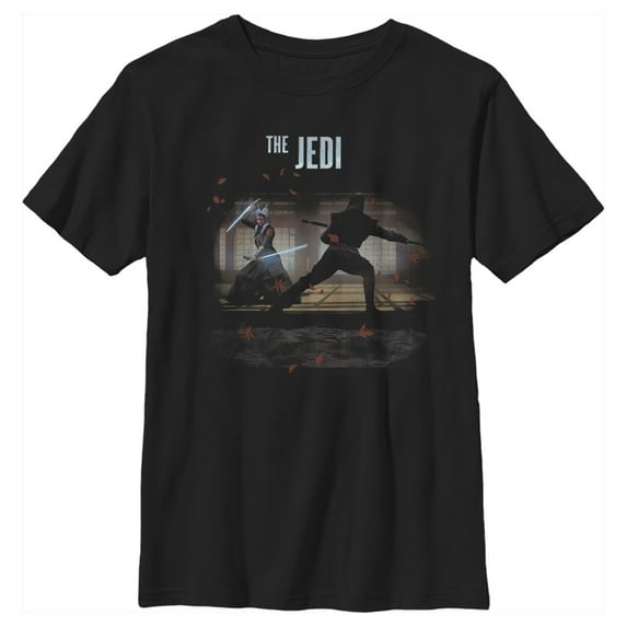 Boy's Star Wars: The Mandalorian Ahsoka The Jedi Graphic Tee Black Medium