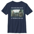 thumbnail image 1 of Boy's Star Wars: The Mandalorian Beskar's Rightful Owner Graphic Tee Navy Blue Medium, 1 of 4