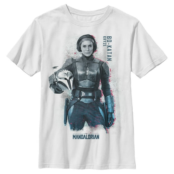 Boy's Star Wars: The Mandalorian Bo-Katan of Clan Kyrze  Graphic Tee White X Large
