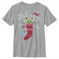 thumbnail image 1 of Boy's Star Wars: The Mandalorian Christmas The Child Stocking Stuffer  Graphic Tee Athletic Heather Medium, 1 of 5