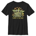 thumbnail image 1 of Boy's Star Wars: The Mandalorian Follow the Candy  Graphic Tee Black Large, 1 of 5