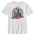 thumbnail image 1 of Boy's Star Wars: The Mandalorian Fourth of July Grogu and Mando Frame  Graphic Tee White Medium, 1 of 5
