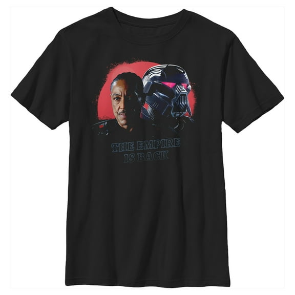 Boy's Star Wars: The Mandalorian Gideon Empire Is Back Graphic Tee Black X Small