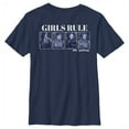 thumbnail image 1 of Boy's Star Wars: The Mandalorian Girls Rule the Galaxy  Graphic Tee Navy Blue Large, 1 of 4