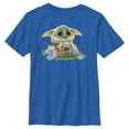 thumbnail image 1 of Boy's Star Wars: The Mandalorian Grogu Easter Egg Collector  Graphic Tee Royal Blue X Small, 1 of 5
