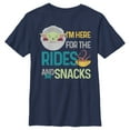 thumbnail image 1 of Boy's Star Wars: The Mandalorian Grogu Rides and Snacks  Graphic Tee Navy Blue X Large, 1 of 4